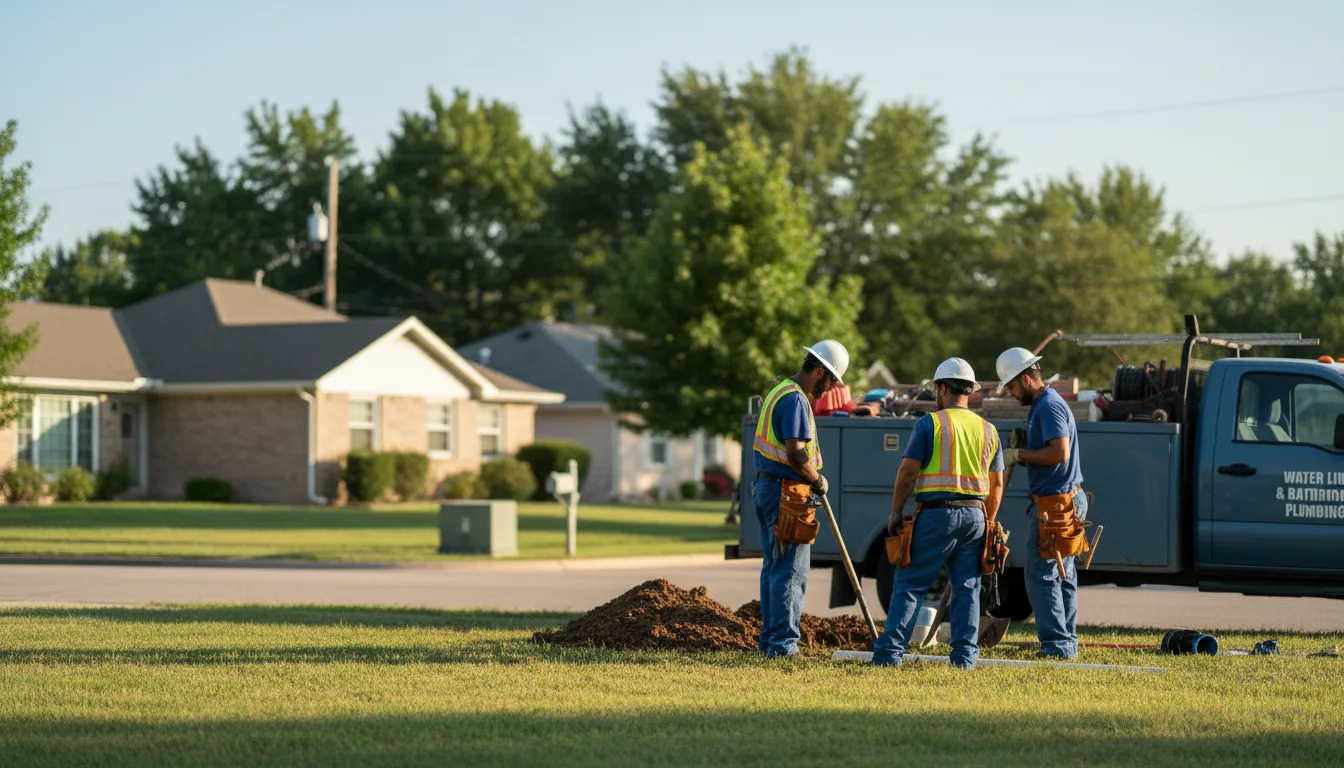 Residential water line and bathroom plumbing service in Fertile, MN